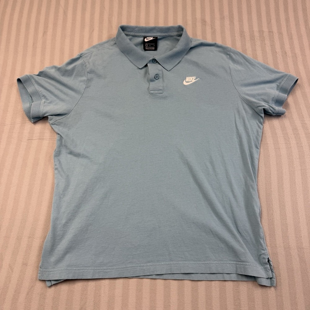 Nike Mens Blue Polo Short Sleeve‎ Size Large
